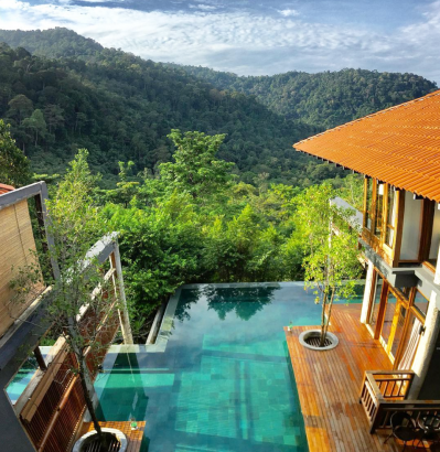 This boutique eco-resort, set in the sprawling Berembun Forest Reserve, is made up of just 8 villas, all perched along the hillside where the clouds roll and the wild birds soar. Accommodating up to 40 adults at a time, it is a getaway that is as peaceful as it is remote. With open-concept dining and two main infinity pools that are spread across the property’s two wings, you’ll relish in the tranquility and the impossibly beautiful views of the impressively green forestry below. Address: Kampung Kolam Air, Mukim Pantai, Jalan Jelebu, Negeri Sembilan, Malaysia, 71770 Photo: @theshorea