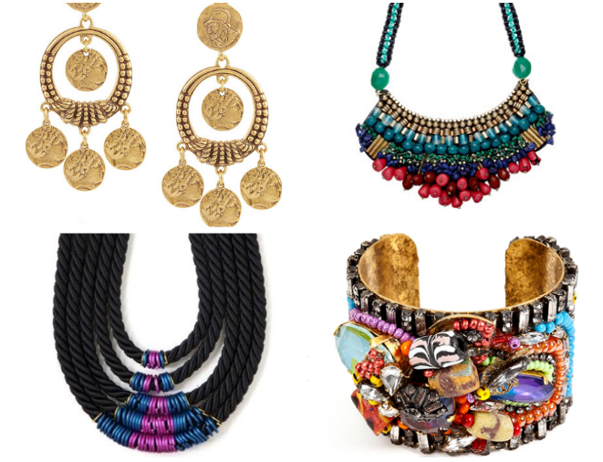 SS14 Accessories: Bold necklaces, cuffs and earrings to rock your world