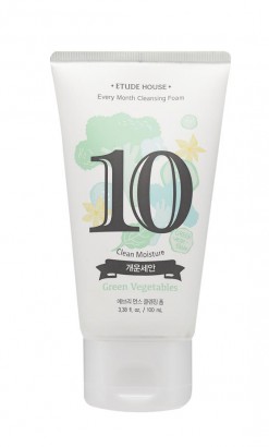 etude house every month cleansing foam: number 10 green vegetables