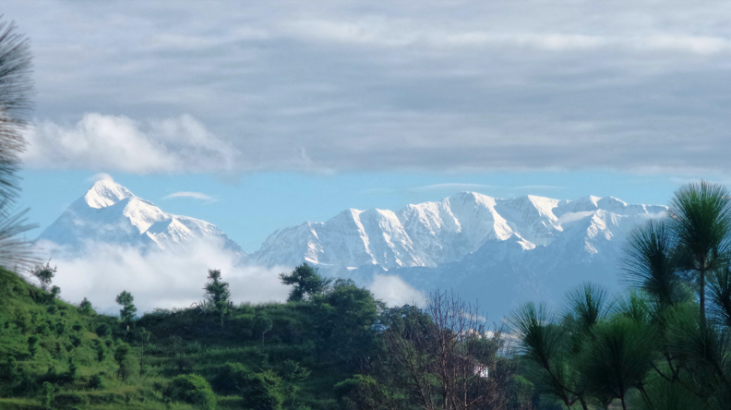 View of Western Himalayan peaks - Trishul to Nanda Devi