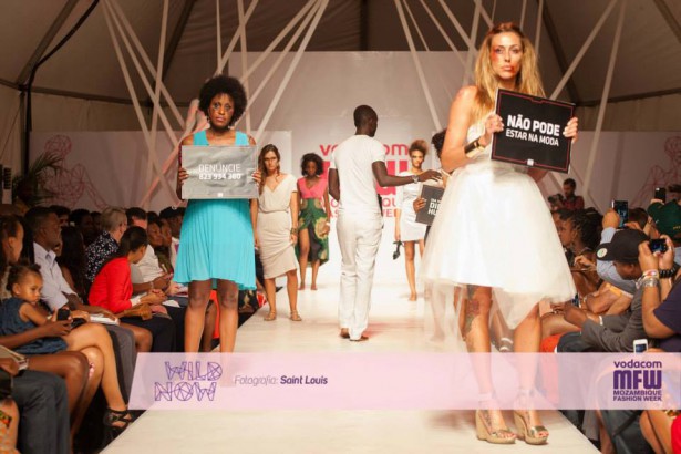 Models holding signs